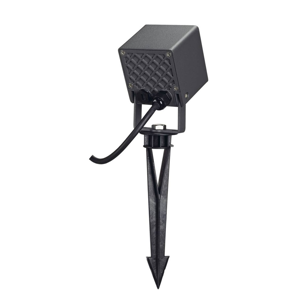 SPOT SUR PIQUET D EXTÉRIEUR NAUTILUS, LED, 3000K, IP65, CARRÉ, ANTHRACITE, 9W