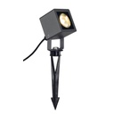 SPOT SUR PIQUET D EXTÉRIEUR NAUTILUS, LED, 3000K, IP65, CARRÉ, ANTHRACITE, 9W
