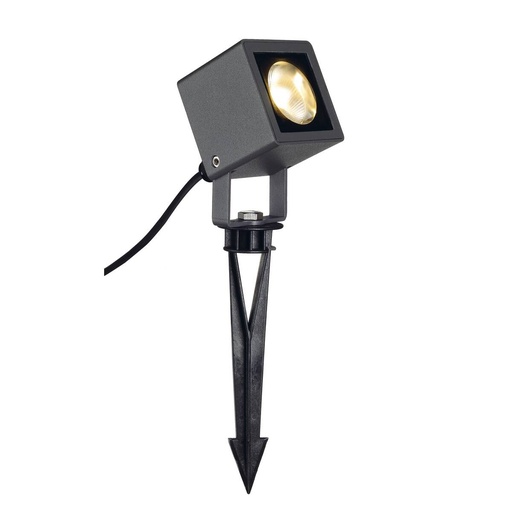 [231035] SPOT SUR PIQUET D EXTÉRIEUR NAUTILUS, LED, 3000K, IP65, CARRÉ, ANTHRACITE, 9W